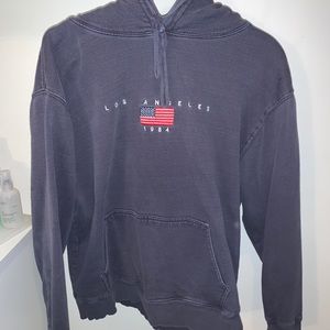 navy brandy melville los angeles hoodie